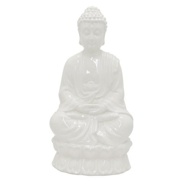 Plutus Brands Plutus Brands PBTH93283 Porcelain Ceramic Sitting; White PBTH93283